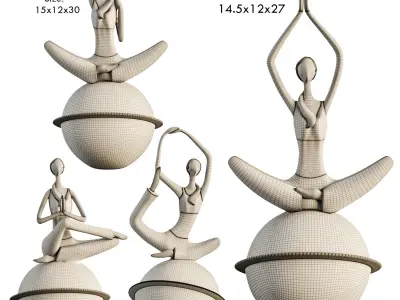 Balleriana statue 01 3D model