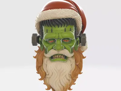Frankenstein Santa Claus Christmas Ornament Holiday Monster  3D print model