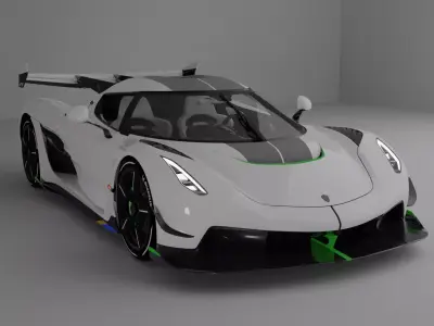 Koenigsegg Jesko 2020 Full Rigged Low-poly 3D model