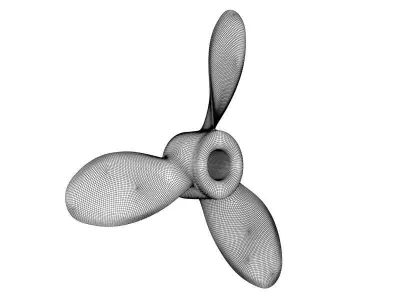 Marine propeller 02 3D model