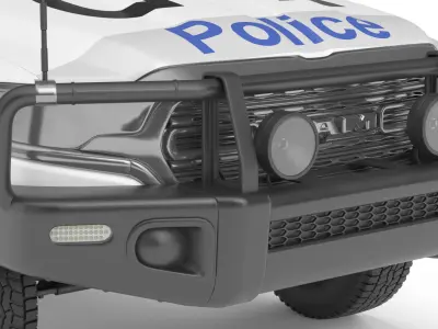 Police Paddy Wagon Dodge RAM 1500 3D model