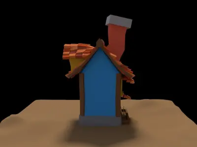 Ancient Medieval House Free low-poly 3D model