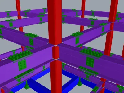 Steel Building 3D model