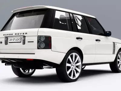 Land Rover Range Rover Supercharged 2008 Low-poly 3D model