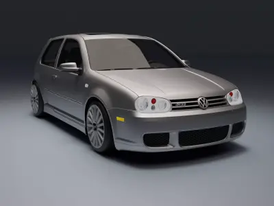 Volkswagen Golf Mk IV R32 Low-poly 3D model