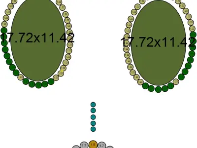 luxury oval shape locket set 3d printable model 3D print model