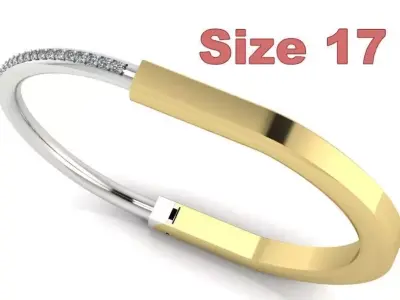 Lock Bracelet Size 17 3D print model