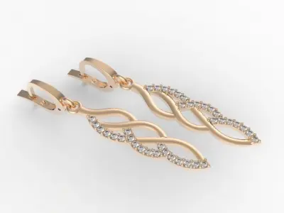 earrings lines 3D print model