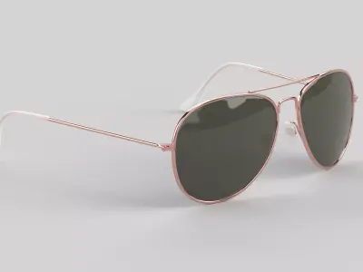 Aviator Eyewear Glasses Low-poly 3D model