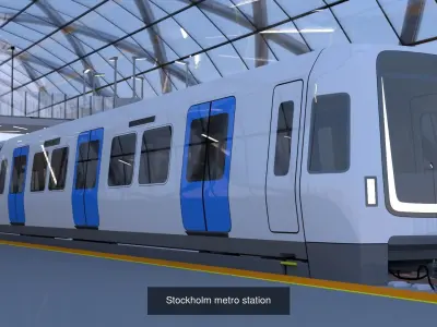 Stockholm metro stations III 3D Model Collection
