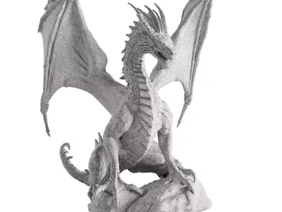 dragon statue 3D model buy