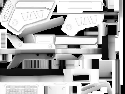 Sci-fi information panel 3D model buy