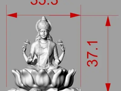 Statue of Goddess Lakshmi  3D print model