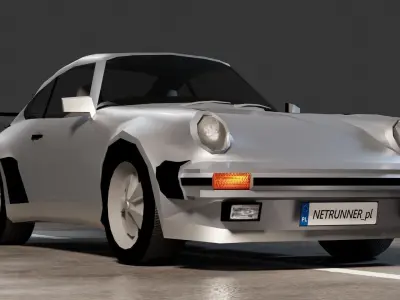 Porsche 911 2nd gen Low-poly 3D model