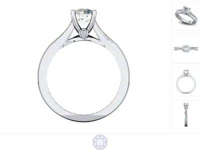 Women ring 3dm stl render detail 3D print model 9