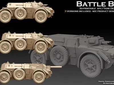 Battle Bus APC Tank Destroyer 3D print model