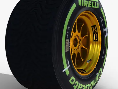 E23 Intermediate rear tyre Low-poly 3D model