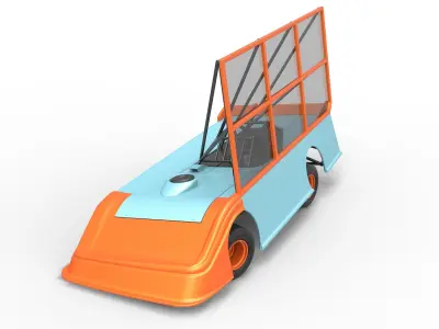 Super Dirt Late model with side wing while turning Scale 1 to 25 3D print model