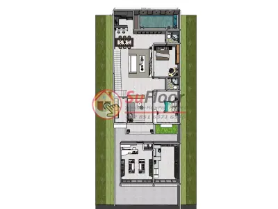 House 10x30m code 522 - Sketchup 3D model 3D model 3D model
