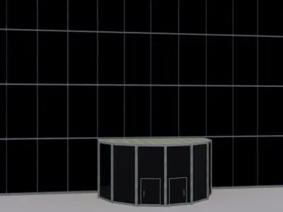 5 storey Glass Building 3D model