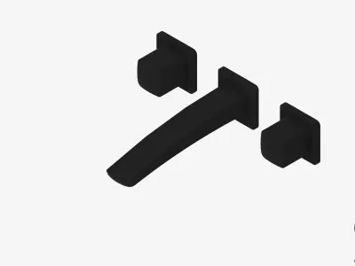 Wall Tap Set - Luxury - Rapid - Basin Low-poly 3D model