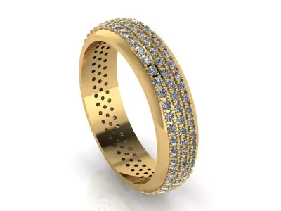 Ring 3 roads Free 3D print model