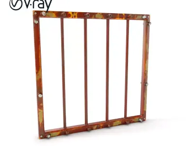 Rustic Metal Grate Model Pack Low-poly 3D model