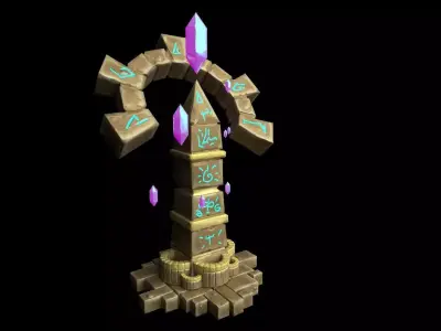 Sacred Stone Low-poly Low-poly 3D model