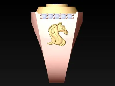 Horse ring - Mens ring - N3295 3D print model