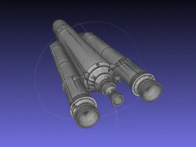 Ariane 5 Rocket Printable Miniature 3D print model