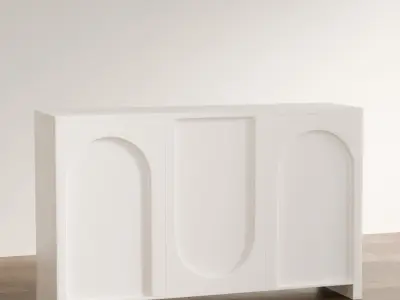 Modern Sculptural Console Table  Low-poly 3D model