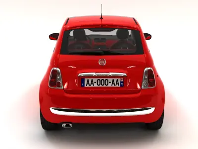 Fiat 500 3D model by Prestations3d