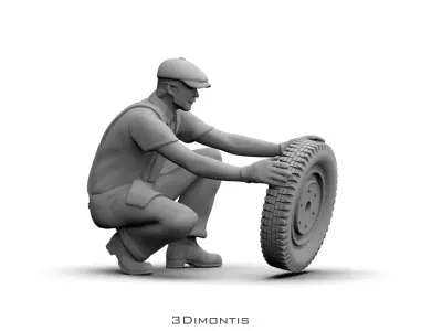 Gas Station Staff 3D print model