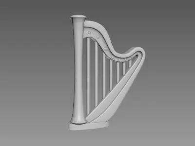 Harp relief 3D model