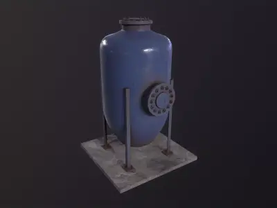 Oil tank 3D Model Low-poly 3D model