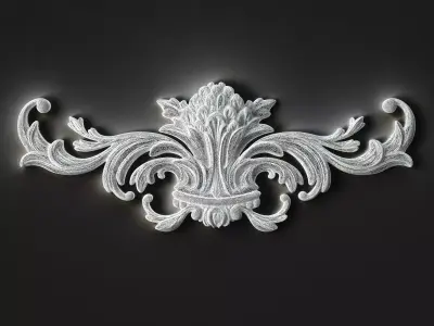 Large Decorative Element for Classic Style Furniture 3D model