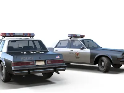 Dodge police interceptor Low-poly 3D model