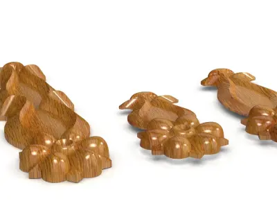 Carved decor vertical 001 source 3dsmax file 3D model