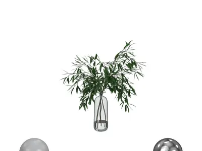 branches in vase 3D model