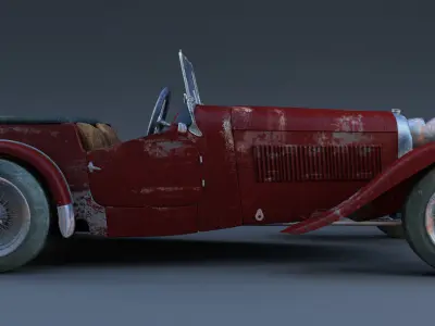 Vintage HRG sports car 1948  3D model