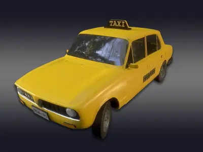 Taxi Yellow Cab - Photo Real 3D model