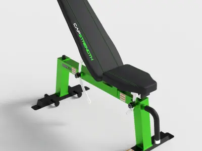 BARBELL WEIGHT BENCH Low-poly 3D model