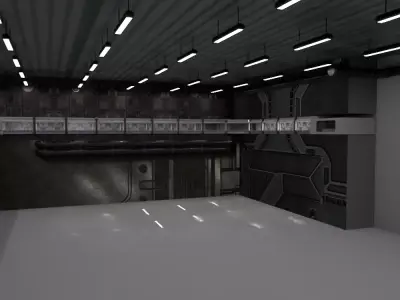 Sci fi Hangar 3D model