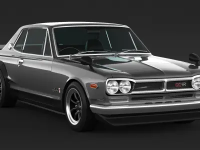 Nissan skyline 2000gtr 3D print model