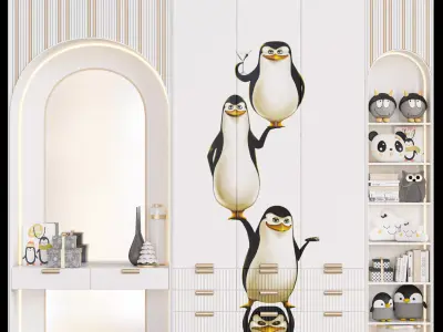 wardrobe for kids  Low-poly 3D model