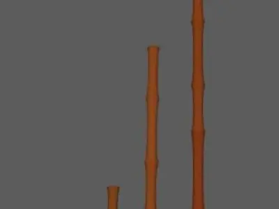 Bamboo poles - 3D model