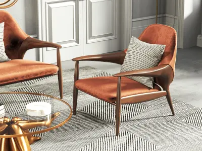 Modern Luxury Living Room Interior 291 3D model