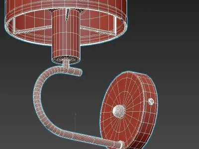 konrad wall light with glass shade 3D model