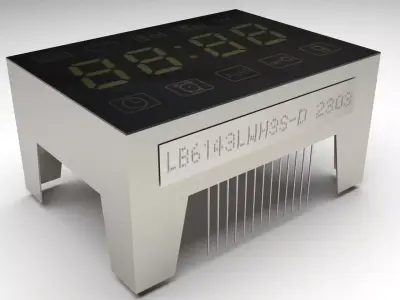 Microwave 7 Segmented LED 3D model