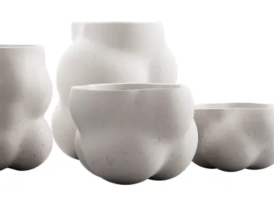 553 decorative vases and pots 10 Bubble vases 3D model